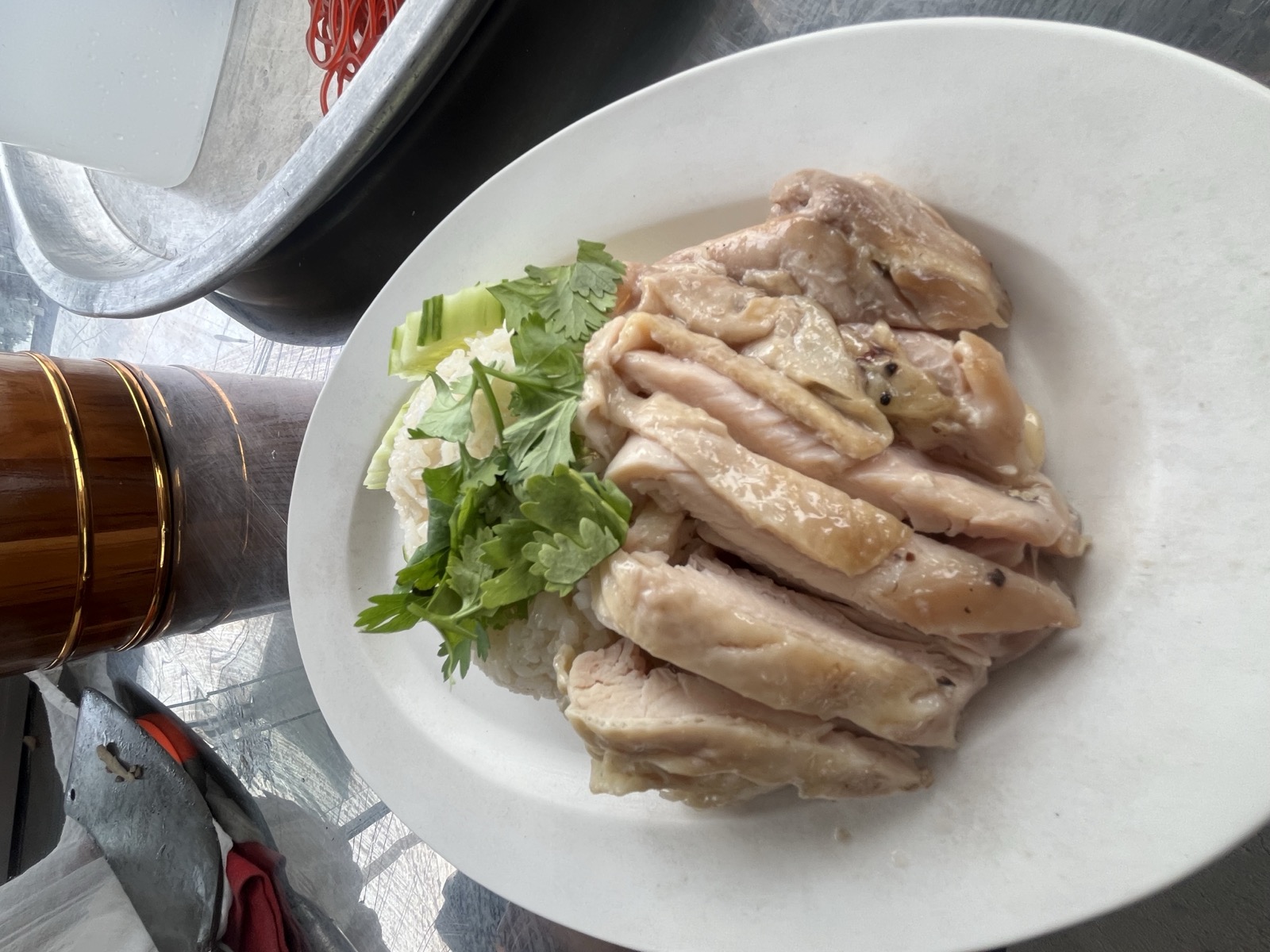 ข้าวมันไก่เนื้อนุ่มฉ่ำ ซานเป่า